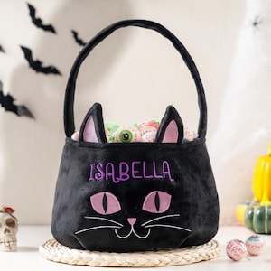Benutzerdefinierte Halloween Süßes oder Saures Eimer | Bestickte Candy Tasche | Halloween-Partydekorationen