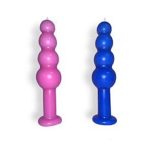 Sex Toy CANDLE, shaped novelty vegan unscented candle, bubble wand candle.