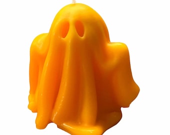 Ghost candle, halloween home decor, spooky season, gothic, vegan. DECORATIVE ONLY