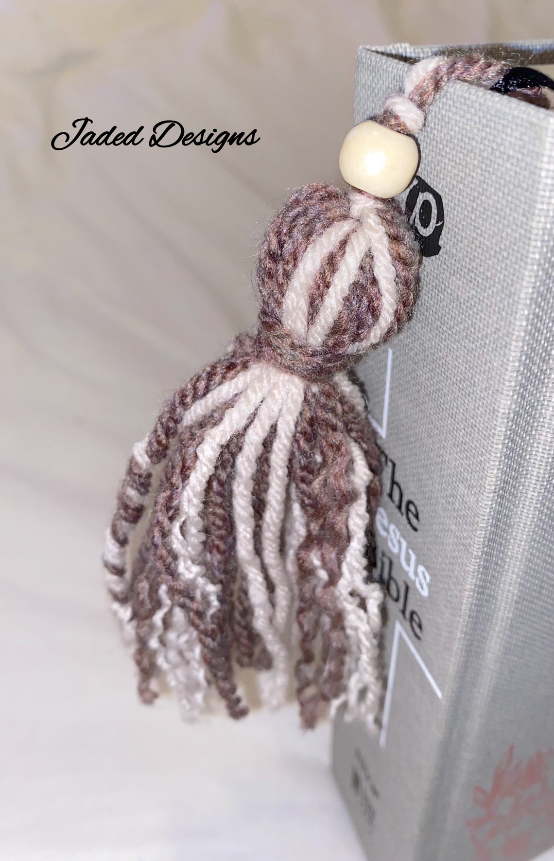 Yarn Tassel Bookmark Tassel Bookmark Yarn Bookmark Bible Etsy