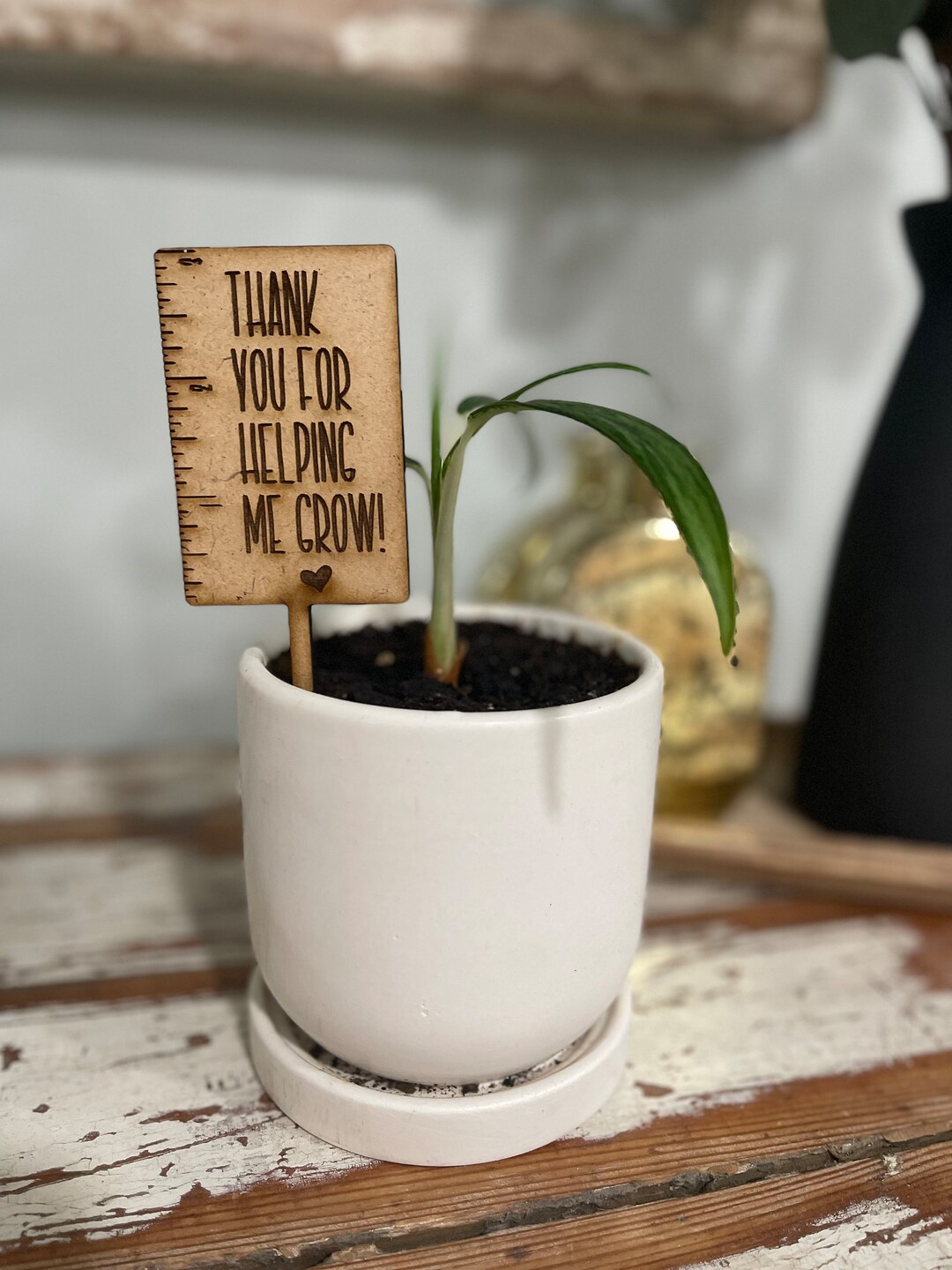 Thank You for Helping Me Grow, Plant Sign, Teacher Gift, End of Year
