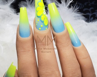 Glitter Neon Ombre Etsy