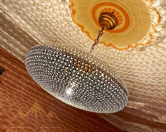 Moroccan Pendant Light - Brass Ceiling light fixture - Lampshades chandelier Lighting Home Decor Lighting Oriental Moroccan Boho Light