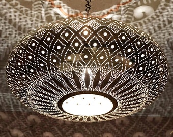Amazing Moroccan Hanging Lamp - Boho Decor - Ceiling Light - Brass Pendant Light - Lampshades Lighting New Home Decor Lighting