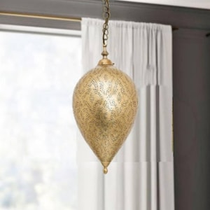 Gorgeous Moroccan Hanging Lamp - Copper pendant light- Moroccan Brass pierced shades lamp - Chandelier & Pendant lights For Home And Living