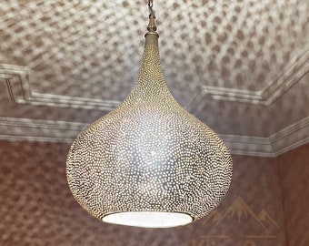 Brass Pendant Light Shade, Moroccan Decorative ceiling light fixture, Handmade Engraved Brass Ceiling Lamps, Home Decor Chandelier lighting