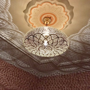 Moroccan light fixture, Moroccan pendant light, Handmade chandelier lighting, ceiling lamp shade, 4 colors available