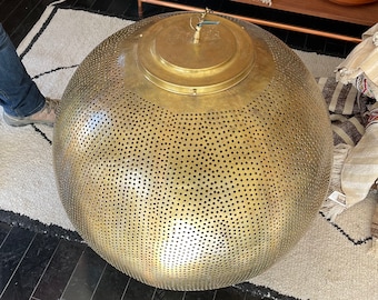 Large Moroccan Lamp Ceiling In Brass