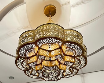 Brass Moroccan pendant Lamp, Light For Home and Bar Light Decor, Pendant Light fixture, Chandelier Lighting