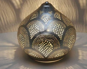 Moroccan Table Lamp Lampshades Brass Silver plated, Brass Desk Lamp, Floor lamp night light brass decoration lighting Lampshade