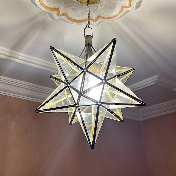 Moravian Star Pendant Light, Brass Moravian Star Pendant Light Fixture, Vicenza Moravian Pendant Chandelier, kitchen island hanging light