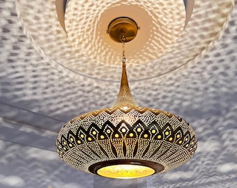 Large Moroccan Pendant Lights, Antique Brass Lamp, Moroccan Lamp, Moroccan Lamp, Hanging Chandelier, Ceiling Light Fixtures