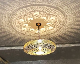 Moroccan Pendant Light, Moroccan lamp, Hanging Lamp for Living Room Kitchen, chandelier Lighting, Suspension Luminaire Home Decor Lighting