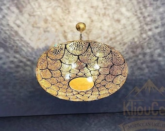 Moroccan Fixtures Pendant Light in Brass, Moroccan Hanging lamp, Lampshades Lighting New Home Decor Lighting