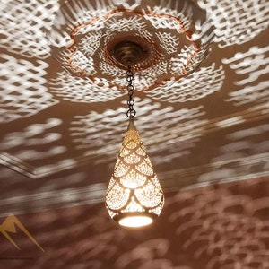 Moroccan Brass Pendant Lamp Open Drop, Pendant Light Shades,Moroccan Ceiling Fan Light fixtures,Hanging Lamp,Lampshades Lighting Chandeliers