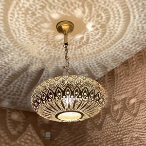 Pendant Light, Moroccan Ceiling Lamp, Decorative Light Shades, Ceiling Light Fixture,  Handmade Engraved Brass Lamp New Home Decor Lighting