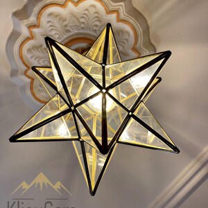 Moravian Star Pendant Light, Brass Moravian Star Pendant Light Fixture ...