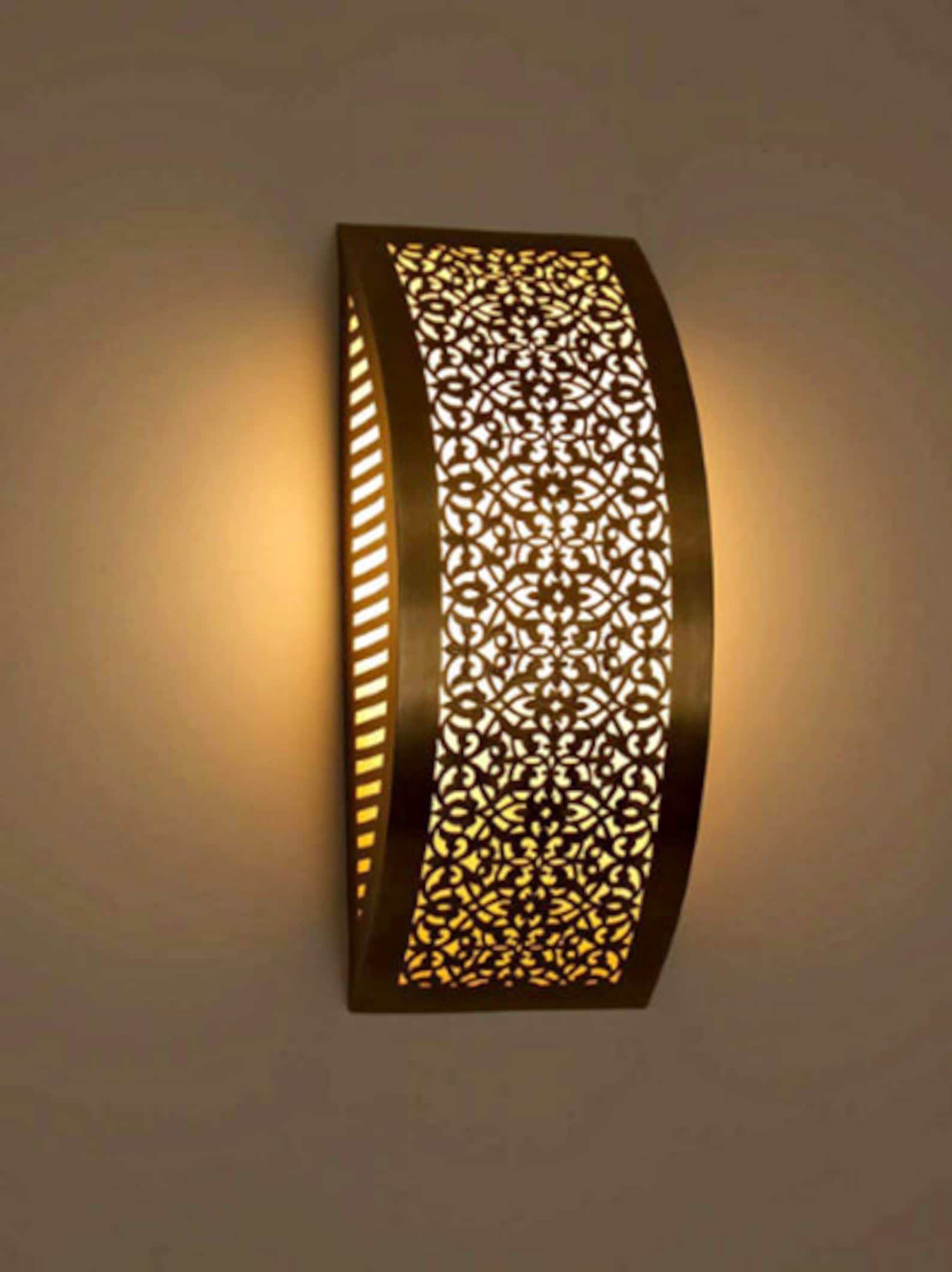 Wall Lamp Fixture Moroccan Brass Sconces Wall Decor Lights Etsy