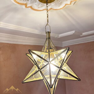 Moravian Star Pendant Light, Brass Moravian Star Pendant Light Fixture ...