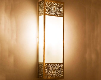 Luxury Moroccan Wall Light Fixture, lampshade wall light, Wall Decor, Brass Wall sconce silver, Moroccan Handmade Art Wall Deco lighting