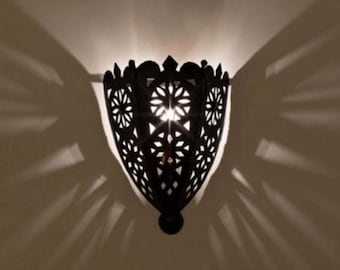 Set Of 2 Wall Light Fixture, wall lamp, Iron Sconces Wall Lights, Moroccan Handmade, indoor wall sconce, Antique Moroccan sconce