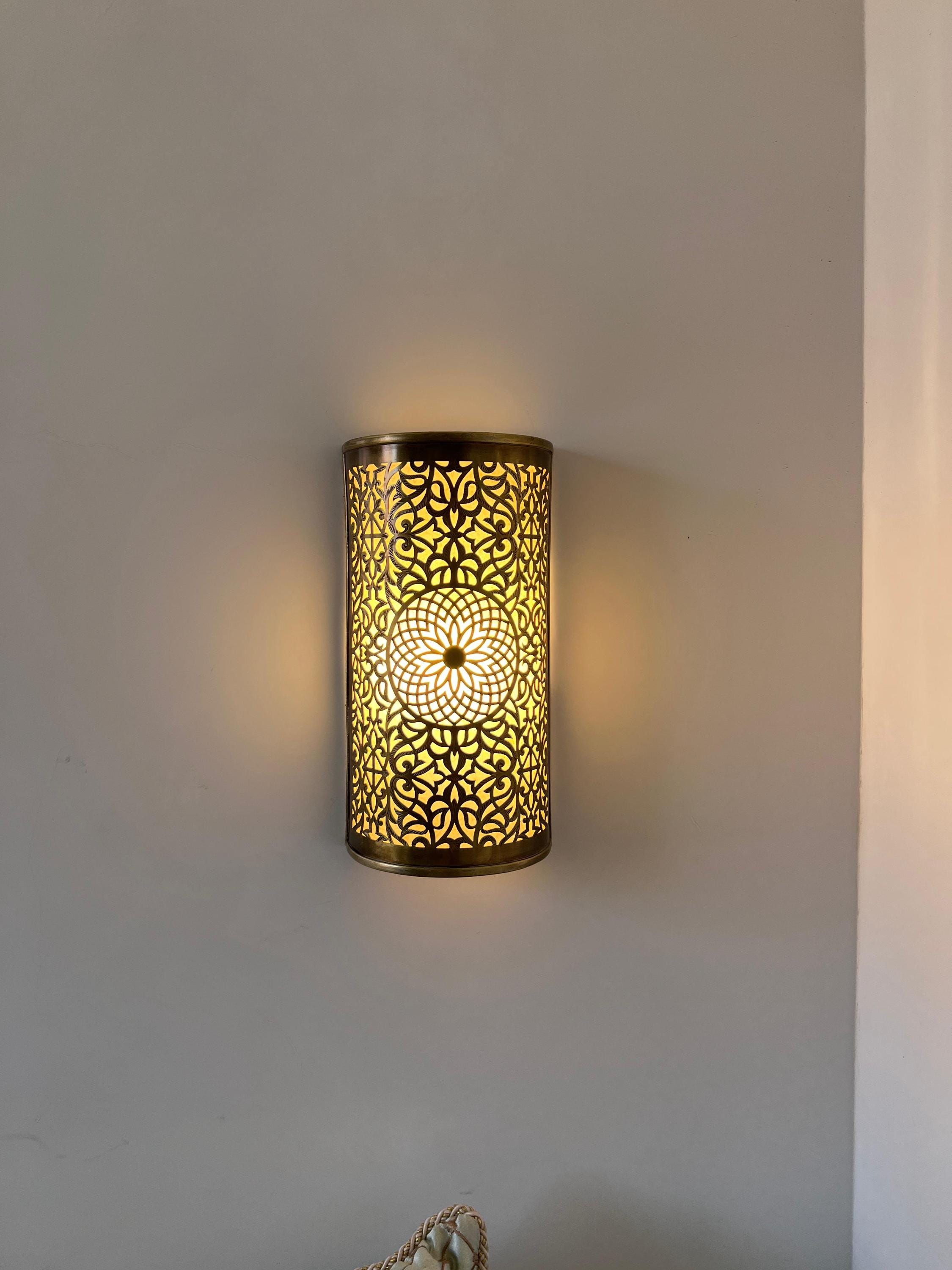 Moroccan Wall Lamps Sconce Handmade Home Decor, Moroccan Brass
