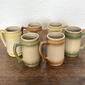 70s Large Coffee Mugs | Vintage Hot Chocolate Cups | Small 12 oz Beer Steins | Made in Canada