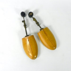 Antique Wood & Iron Shoe Trees | London Character Shoe Forms | Wooden Shoe Stretchers