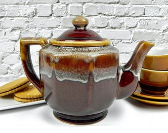 Braune Betty Teekanne 4-Tasse | Vintage Braun glasierte Teekanne | Vintage Küchenutensilien