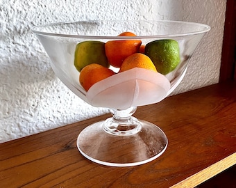 Cristal D'Arques Florence Satin Frosted Crystal Pedestal Bowl