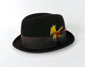Vintage Royal Stetson Trilby Fedora | Brown Sable Felt Hat, Size 56