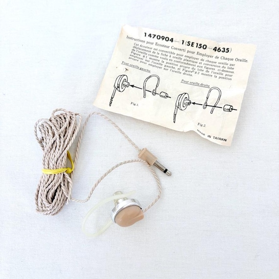 1960s RCA Victor Monaural Earphone | NOS Portable TV Headphone