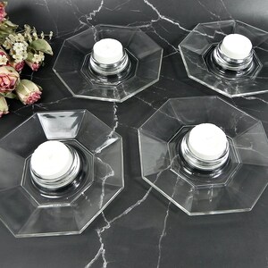 Luminarc Octagonal Tea Light Holder | Vintage French Candle Holder | Minimalist Decor