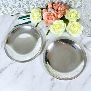 Silver Wedding Plates | Silver Plate Side or Bread & Butter Plates | Fancy High Tea Plates
