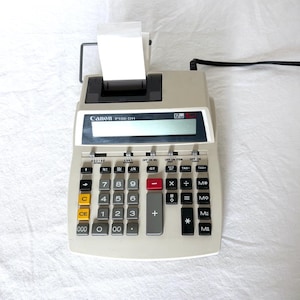 Canon P100 DH Calculator Desktop with Printer | Vintage Accounting Office Supplies