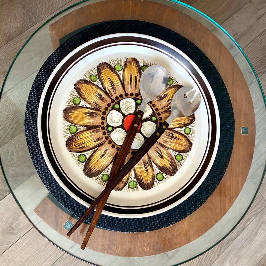 Mikasa Studiokraft Santos 7915 Platter | Retro 70s Chop Plate