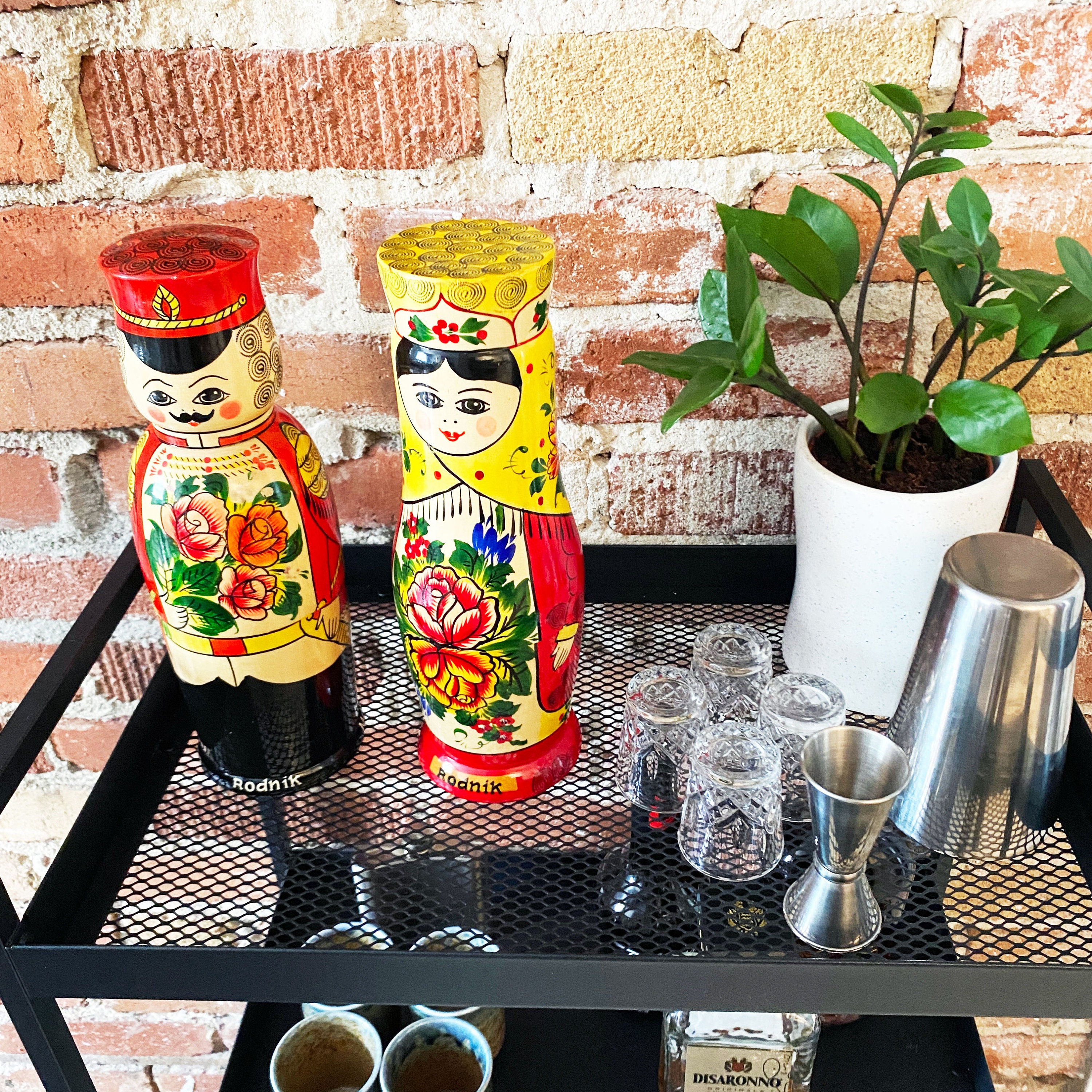 Vintage Rodnik Russian Doll Vodka Bottle Holder | Hand Painted