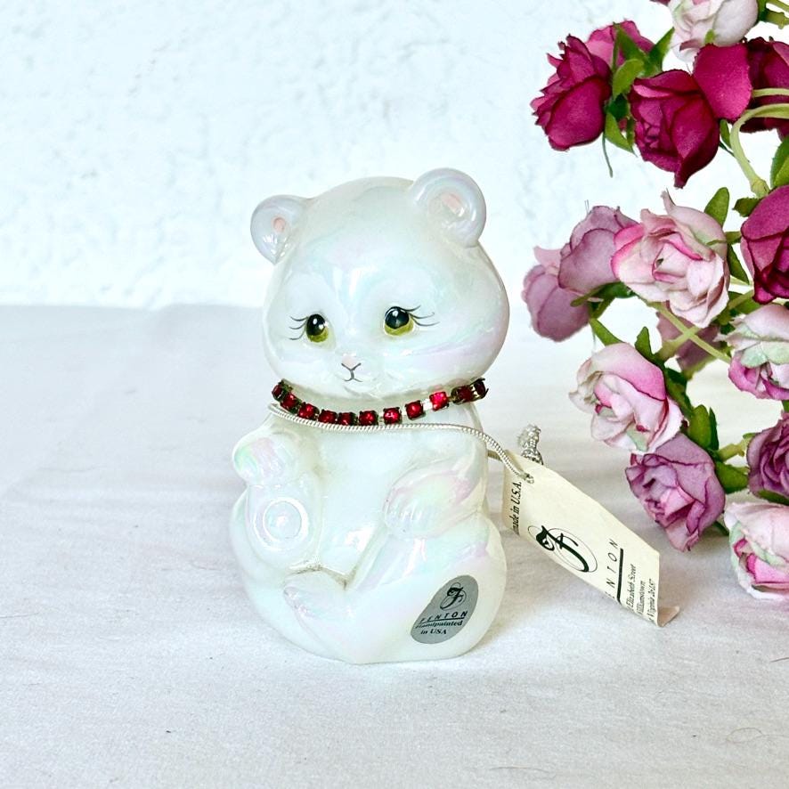 Signed Vintage Glass Polar Bear - Etsy