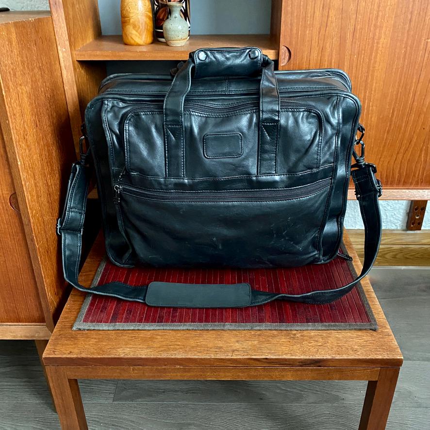 Tumi leather laptop bag sale