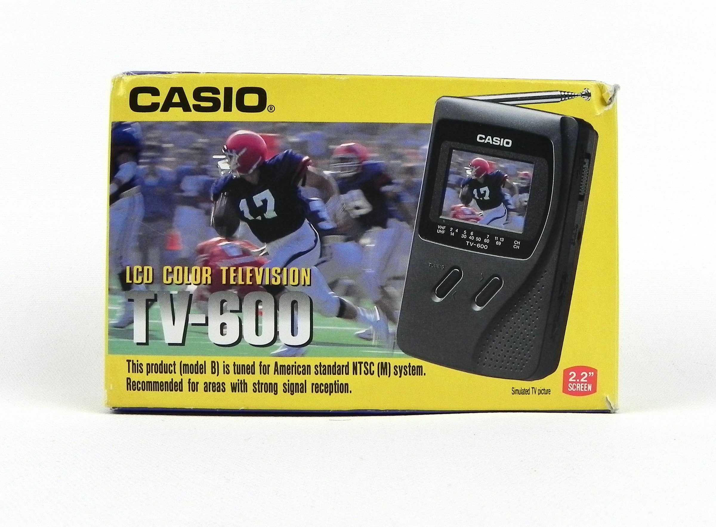 Casio TV 600 LCD Color Television New in Original Box Miniature