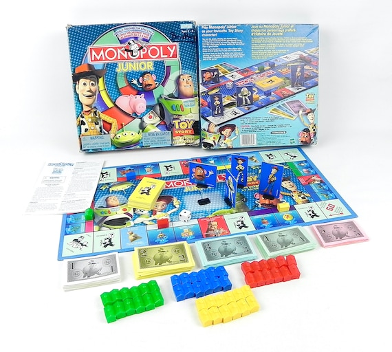 Toy Story Monopoly / Gioco da tavolo Junior Monopoly / Gioco da tavolo  Parker Brothers per bambini da 5 a 8 anni / COMPLETO -  Italia