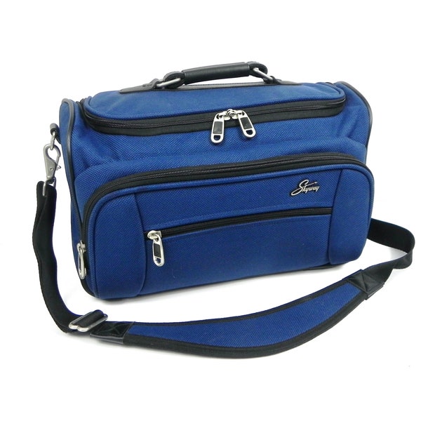 Skyway Blaue Handgepäcktasche | Flugbegleiter Koffer | Vintage 80er Jahre Reisegepäck