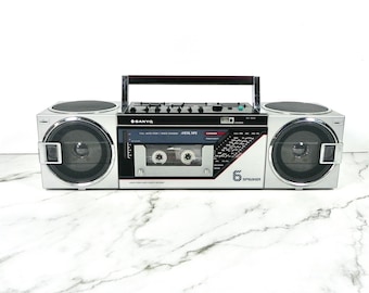 Vintage 90's Sanyo MCD-Z22 Boombox CD Stereo Cassette All Working 