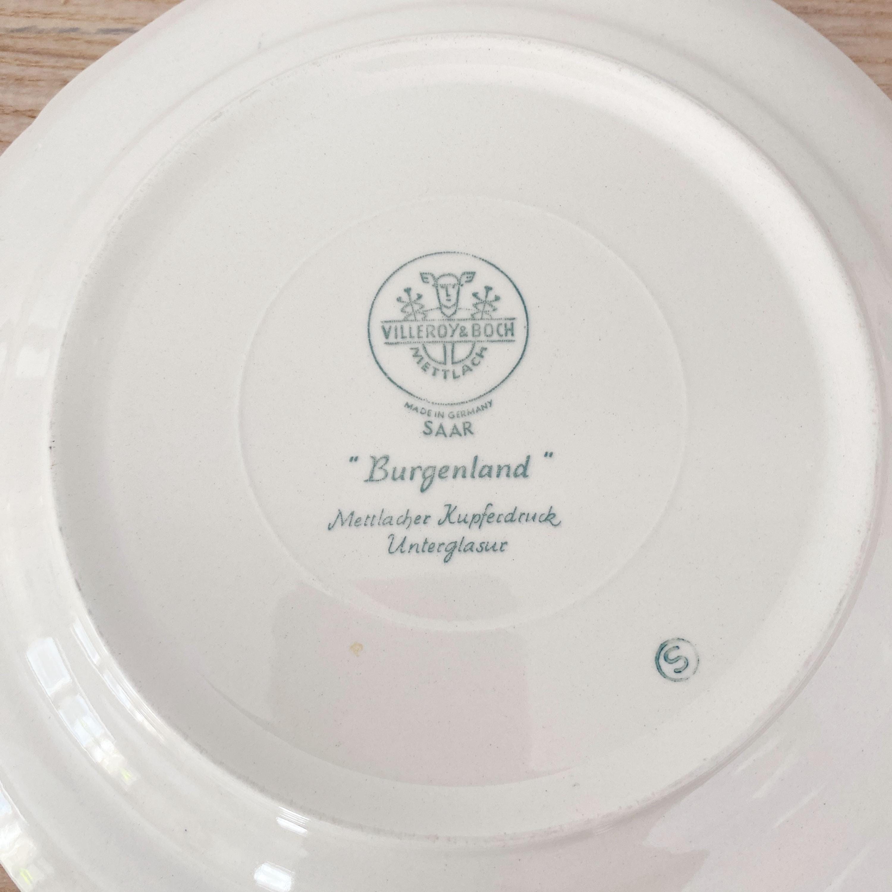 Villeroy & Boch Burgenland Salad Plates: Vintage Blue Transferware