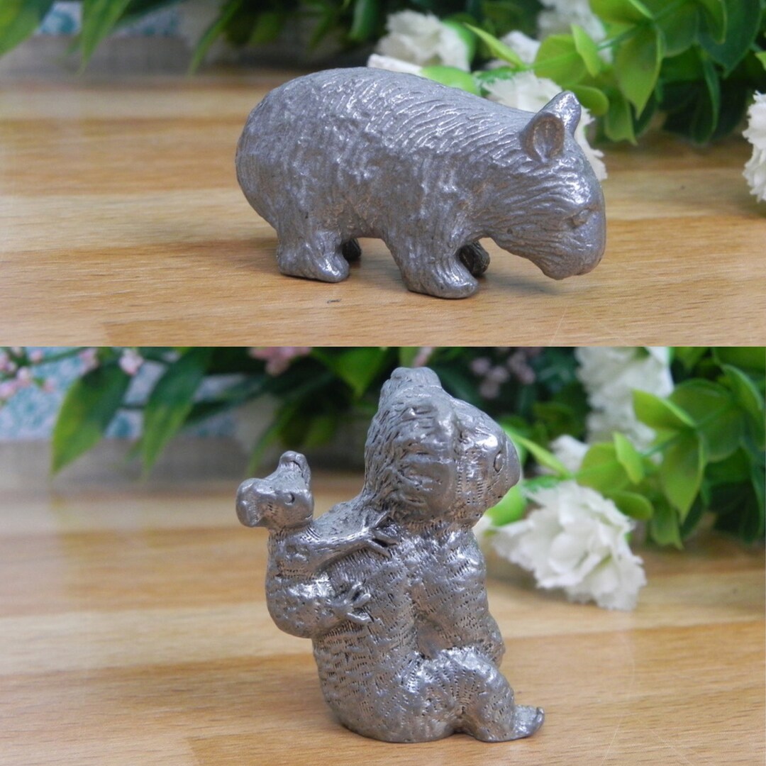 Koala Wombat Figurines Australian Figurines Unusual Animal Figurines