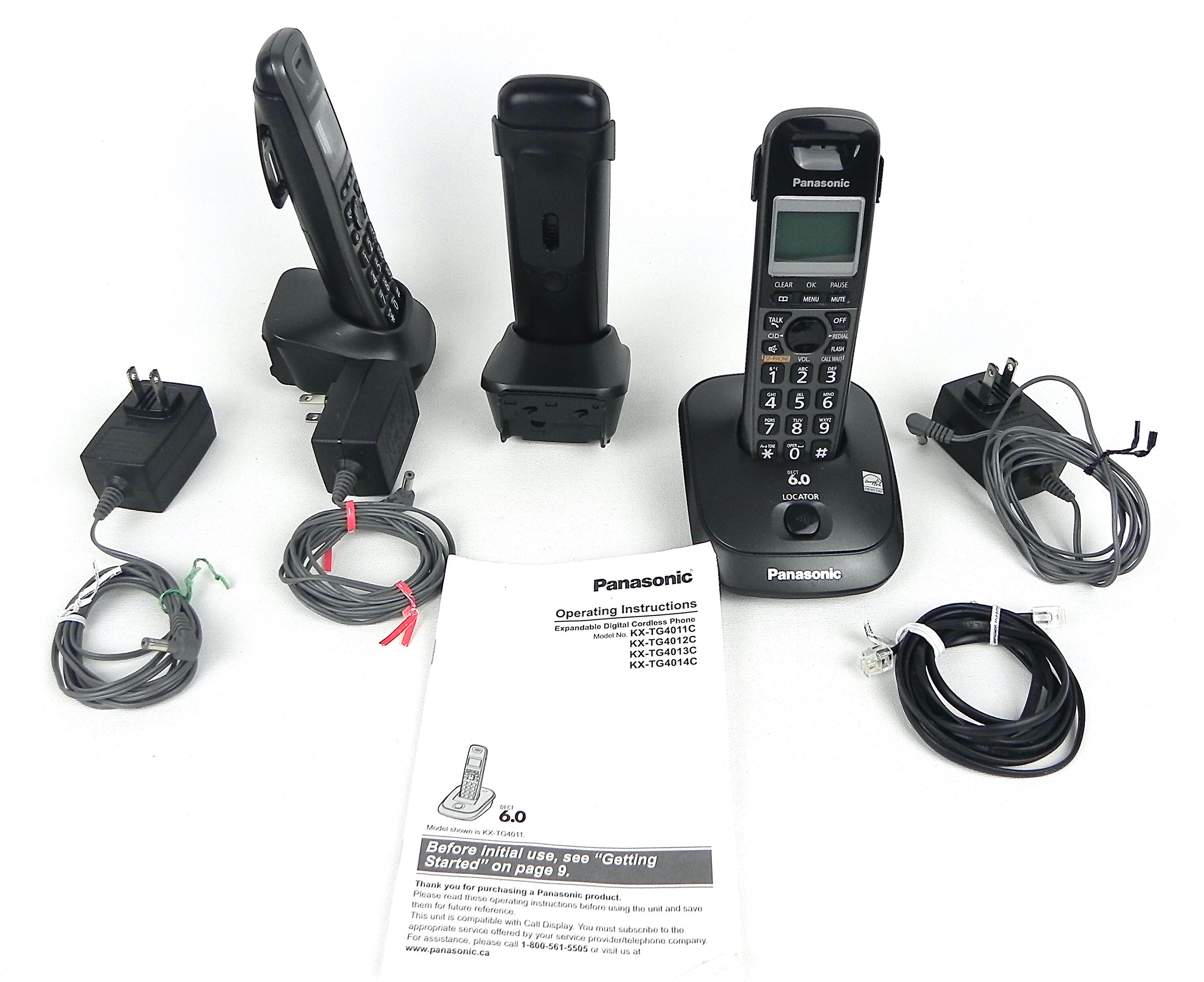 Panasonic DECT 6.0 Cordless Telephone Set KXTG4011C Etsy