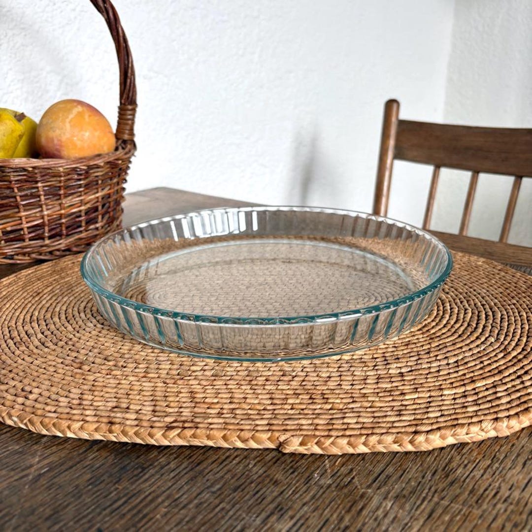 Vintage Pyrex Glass Pie Plate | Ribbed Rim Baking Dish (27 Cm) - Etsy