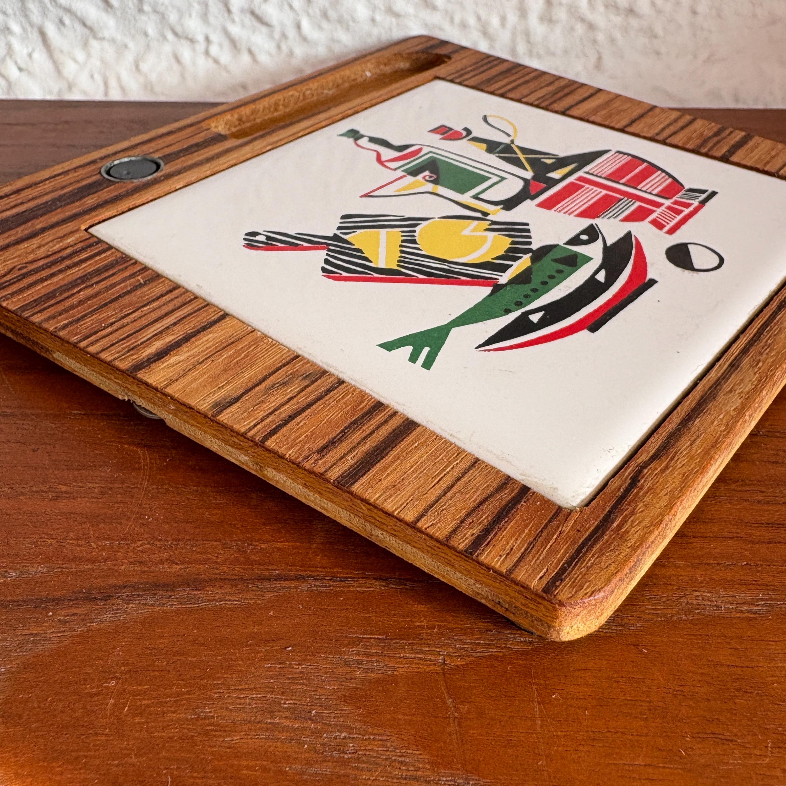Mid-century Tile Trivet | Wood Grain Italian Cheese & Charcuterie Board ...
