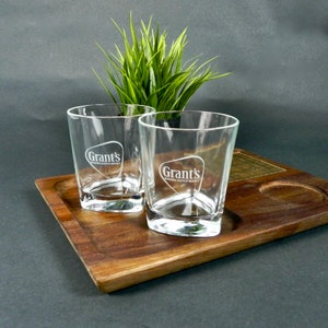 Vintage Grant's Scotch Whiskyglas: Viktad bas Lo Ball Barware (Set om 2)
