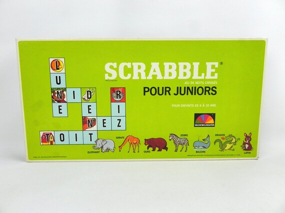 Junior Scrabble French Version Vintage French Board Games Jeu De Scrabble  Pour Les Jeunes COMPLETE 